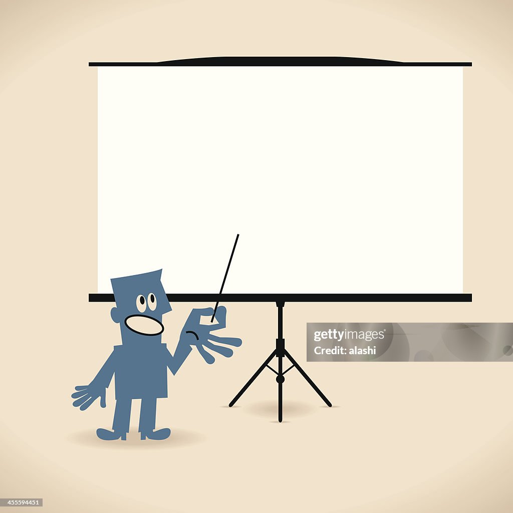 Businessman giving a presentation in a conference/meeting setting