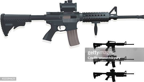 m4a1 - rifle stock illustrations