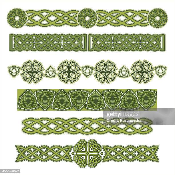 keltische design-elemente - celtic knot stock-grafiken, -clipart, -cartoons und -symbole