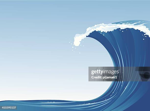 wave - tsunami wave stock illustrations