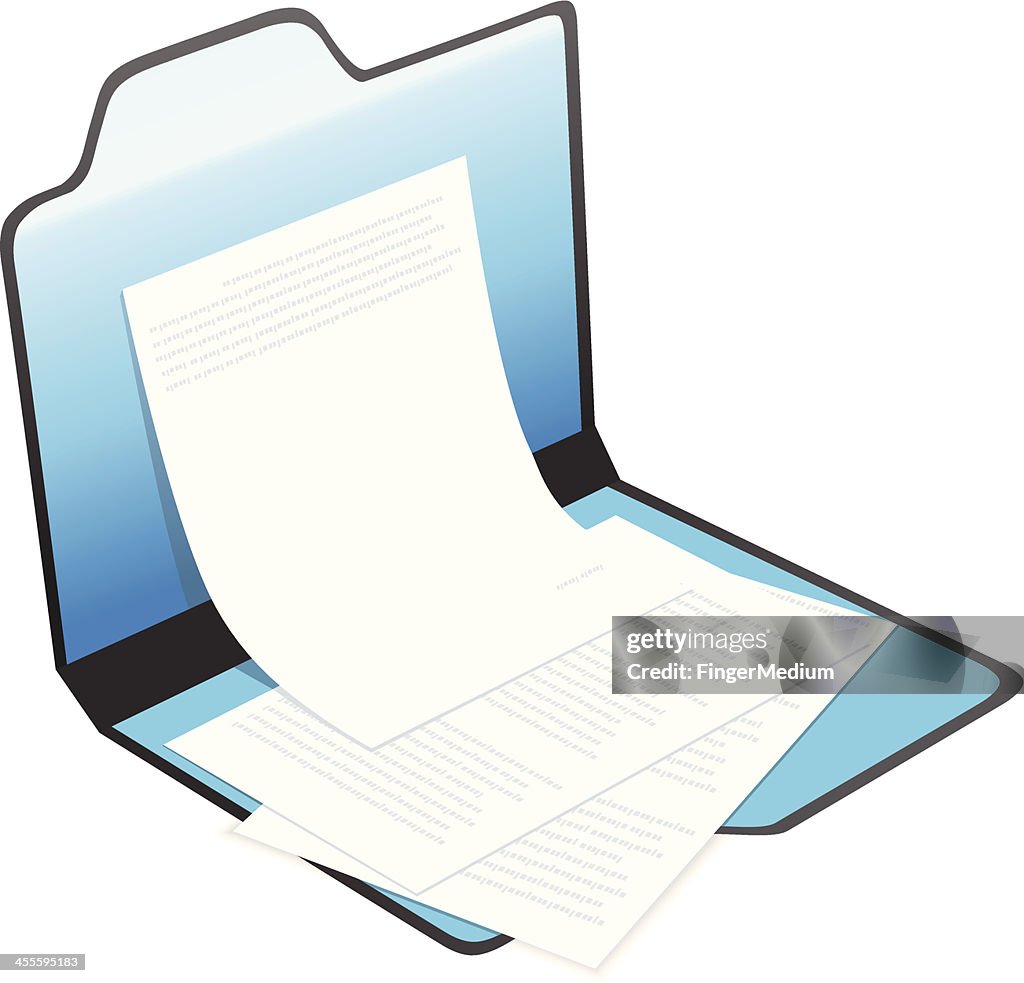 Opened Folder With Documents High-Res Vector Graphic - Getty Images