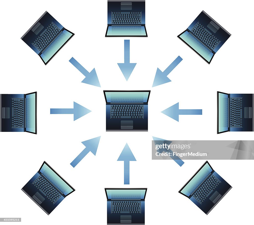 Computer Network System Graphics Computer Network High-Res Vector Graphic - Getty Images