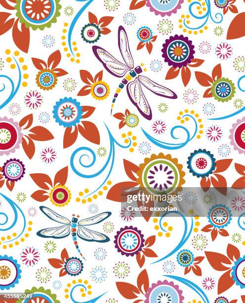 Dragonfly Background Pattern Dragonfly Art Wallpaper