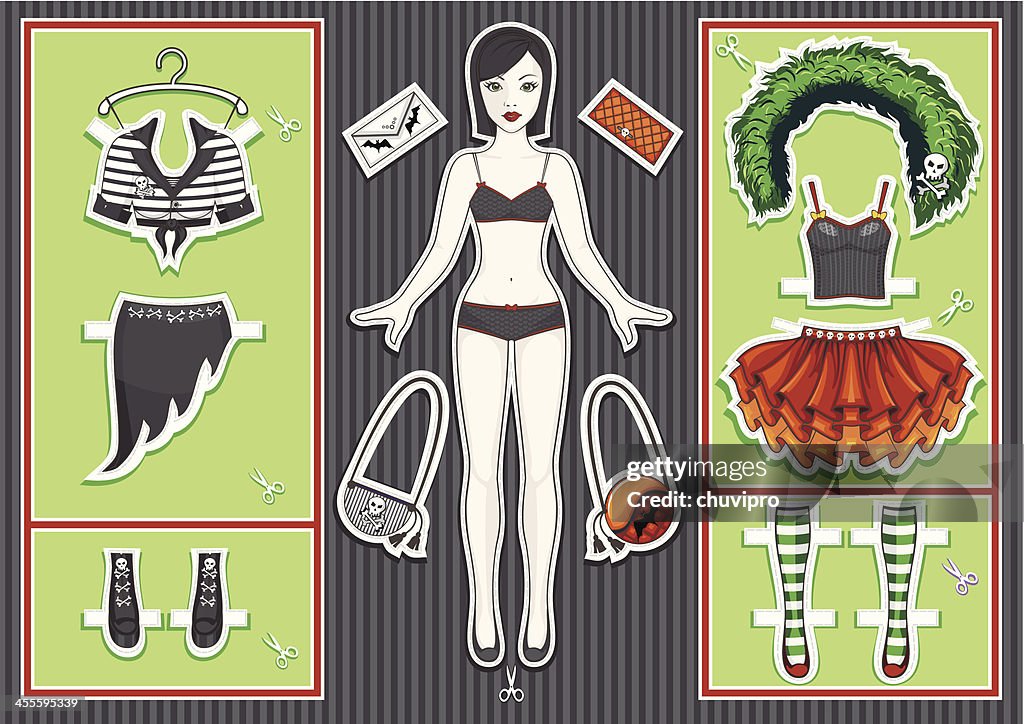 Paper doll. Halloween collection.