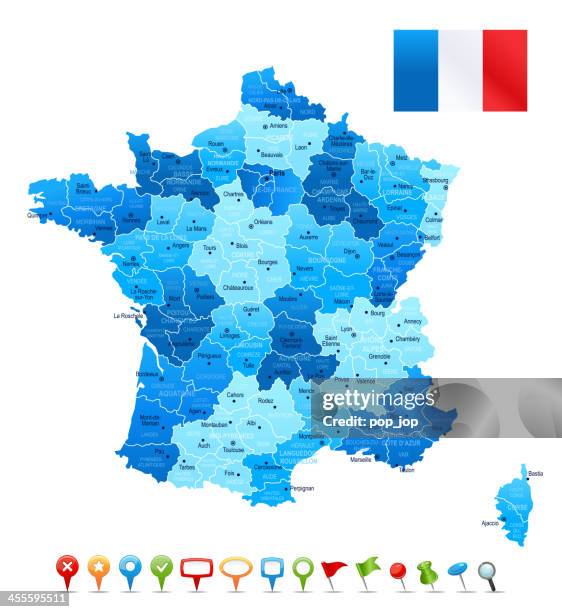 france - highly detailed map - nord 幅插畫檔、美工圖案、卡通及圖標