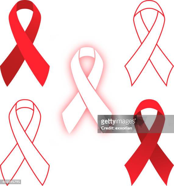 stockillustraties, clipart, cartoons en iconen met aids awareness - aids awareness ribbon