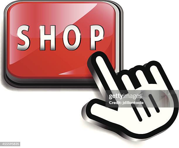 computer key | shop with hand cursor - hands keyboard computer stock illustrations