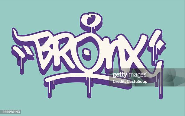 bronx - graffiti text stock illustrations