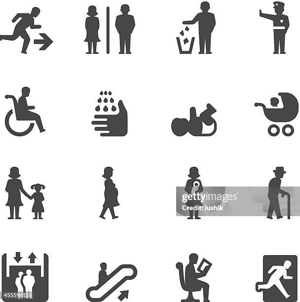 mobico icons — public places - disabled accessible boarding sign 幅插畫檔、美工圖案、卡通及圖標