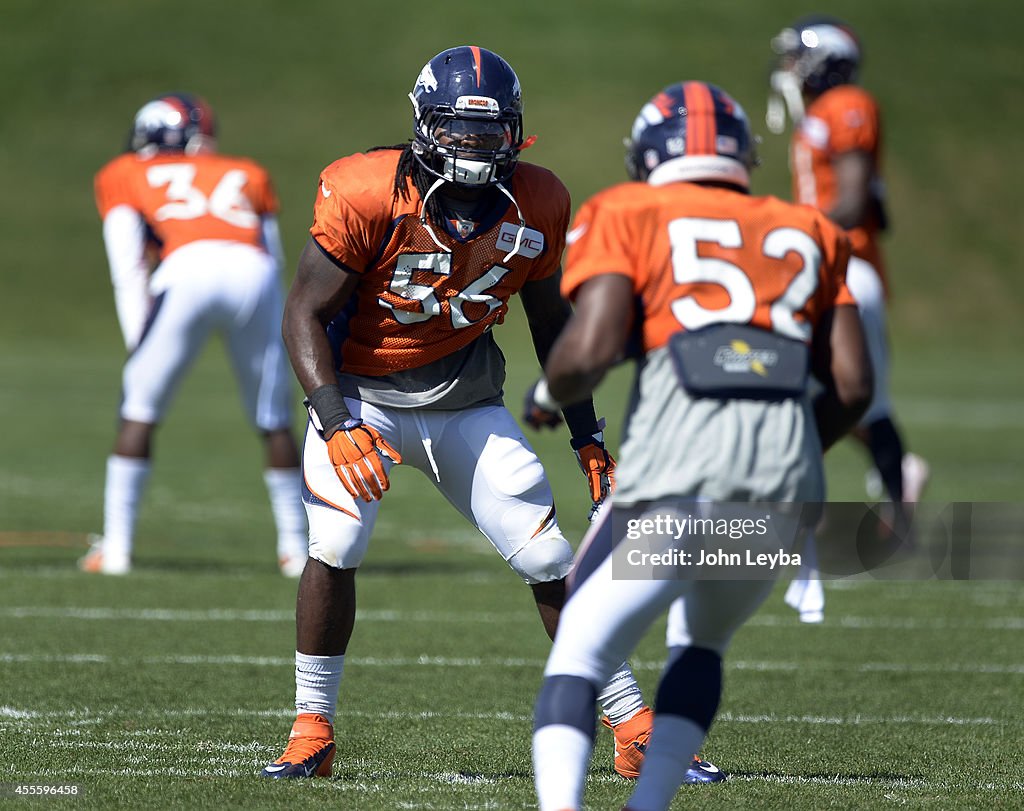 Denver Broncos practice at Dove Valley