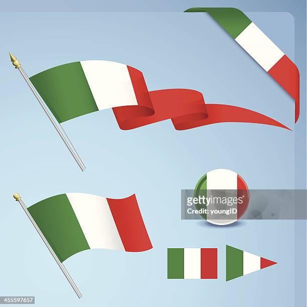 several items themed with the italian flag - 意大利國旗 幅插畫檔、美工圖案、卡通及圖標