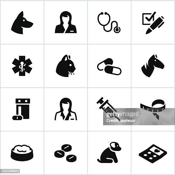 pet care icons - veterinarian stock illustrations