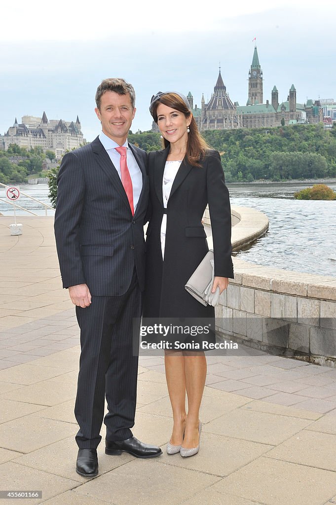 Crown Prince Frederik And Crown Princess Mary Of Denmark Official Visit To Canada - Day 1