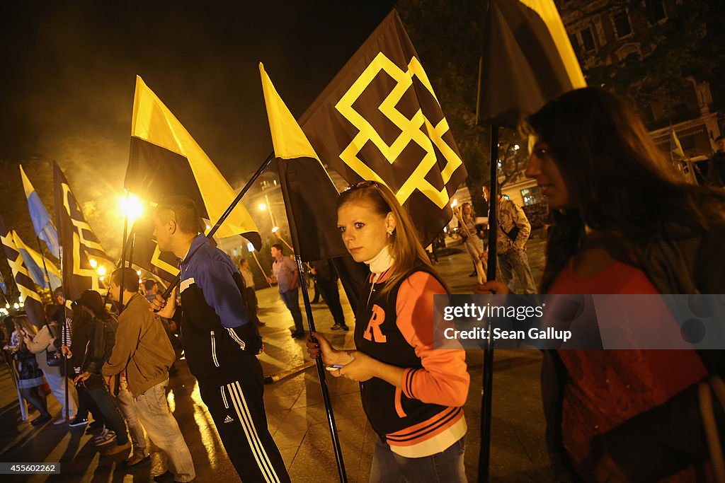 "Idea Of The Nation" Supporters Demonstrate In Lviv