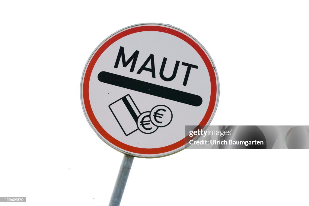 Sign Signboard Toll (Maut).