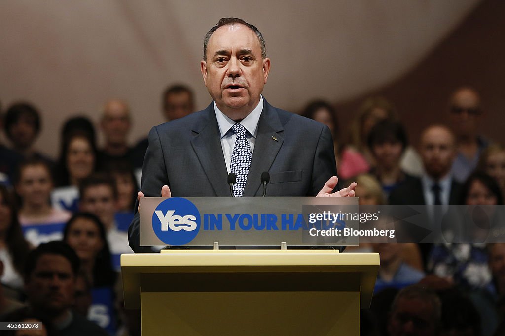 Scottish First Minister Alex Salmond Delivers Final Address Ahead Of Independence Referendum Vote