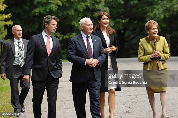 Crown Prince Frederik Of Denmark, The Right Honourable David Johnston Governor General of Canada, Crown Princess Mary Of Denmark and Mrs. Sharon...