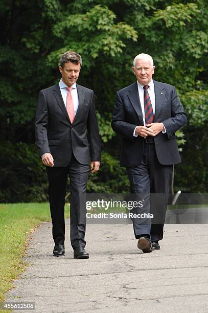 Crown Prince Frederik Of Denmark and The Right Honourable David Johnston Governor General of Canada attend Official Visit To Canada - Day 1 on...