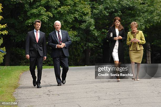 Crown Prince Frederik Of Denmark, The Right Honourable David Johnston Governor General of Canada, Crown Princess Mary Of Denmark and Mrs. Sharon...