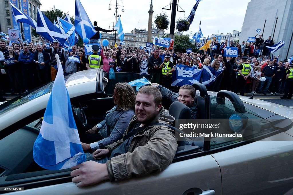 The Final Day Of Campaigning For The Scottish referendum Ahead Of Tomorrow's Historic Vote