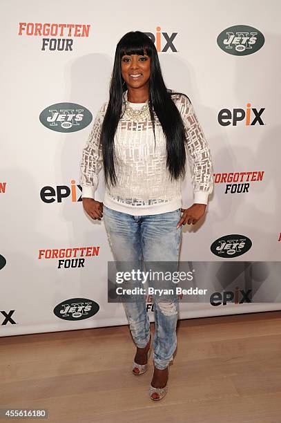 Cicely Evans attends the EPIX & THE NY JETS "Forgotten Four: The Integration Of Pro Football" screening at The TimesCenter on September 17, 2014 in...