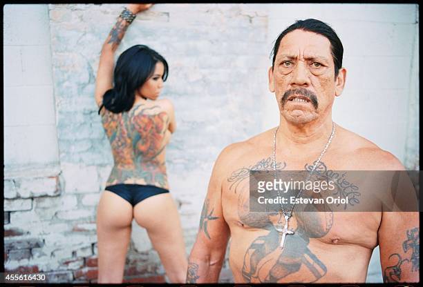 Actor Danny Trejo poses for an Urban Ink magazine editorial Downtown Los Angeles off of Alameda and 6th in 2010.