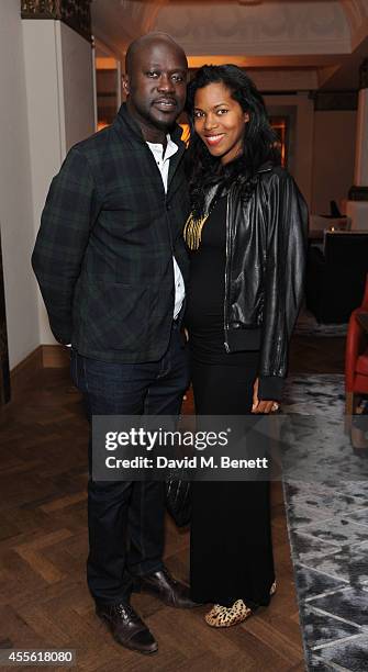 David Adjaye and Ashley Shaw Scott Adjaye attends the STANDSEVEN party hosted by David Adjaye and Ross Lovegrove at The Club at Cafe Royal on...