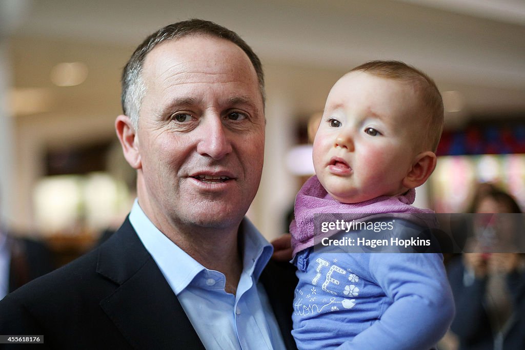 Prime Minister John Key Begins His National Party Bus Trip
