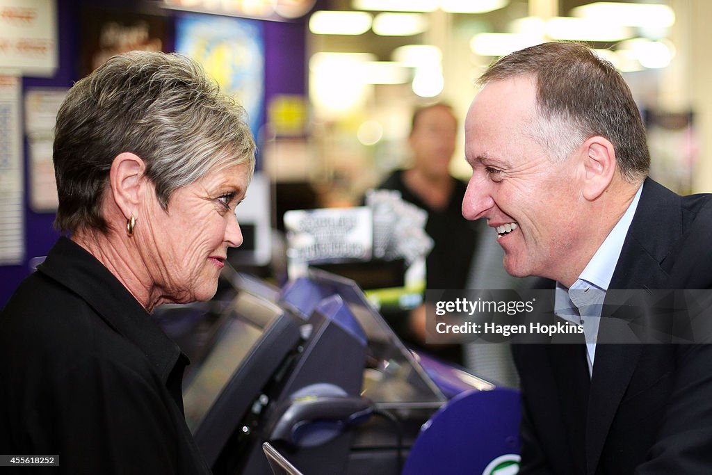 Prime Minister John Key Begins His National Party Bus Trip