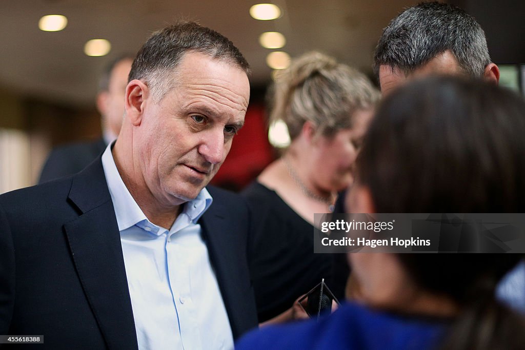 Prime Minister John Key Begins His National Party Bus Trip