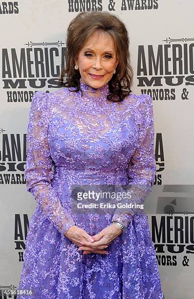 Singer-songwriter Loretta Lynn attends the 13th annual Americana Music Association Honors and Awards Show at the Ryman Auditorium on September 17,...
