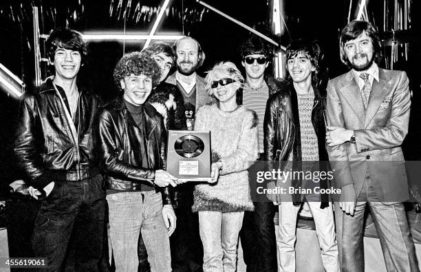 Jimmy Destri, Nigel Harrison, Chris Stein, Chris Wright of Chrisalys Records, Debbie Harry, Clem Burke, Frank Infante and Doug D'Arcy also of...