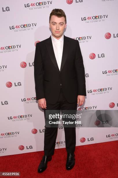 Singer Sam Smith attends the 2014 Art Of The Pixel Gala at Gotham Hall on September 17, 2014 in New York City.