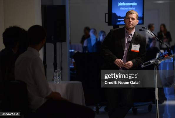 Jeff Pyatt, Head of Global PR at Outbrain speaks at the NewsCred ...