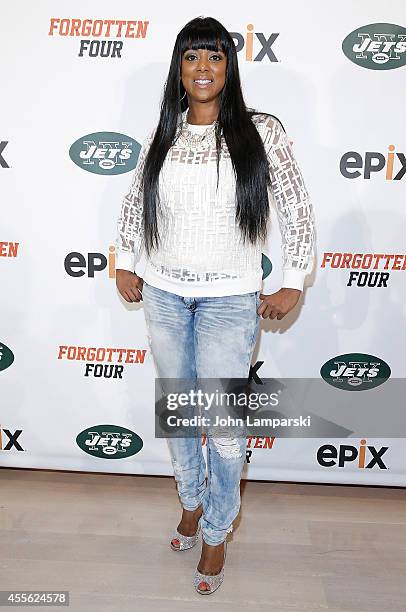 Cicely Evans attends "Forgotten Four: The Integration Of Pro Football" at The New York Times Center on September 17, 2014 in New York City.