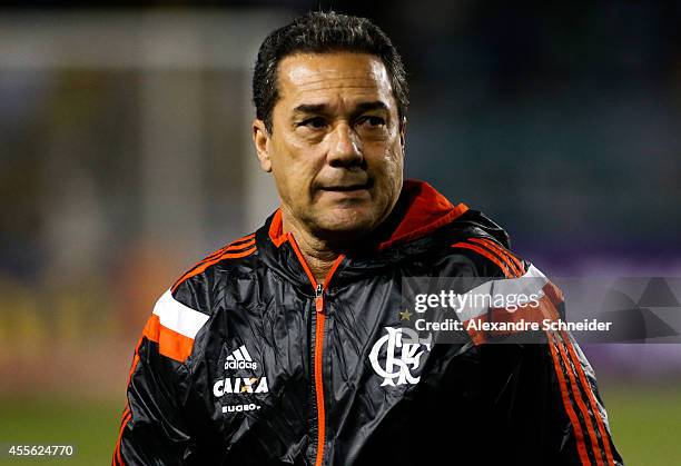 Wanderley Luxemburgo, coach of Flamengo in action during the match between Palmeiras e Flamengo for the Brazilian Series A 2014 at Pacaembu stadium...