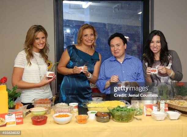 Media personality Denise Albert, Media personality and chef Donatella Arpaia, chef Lucien Vendome and media personality Melissa Gerstein pose for a...