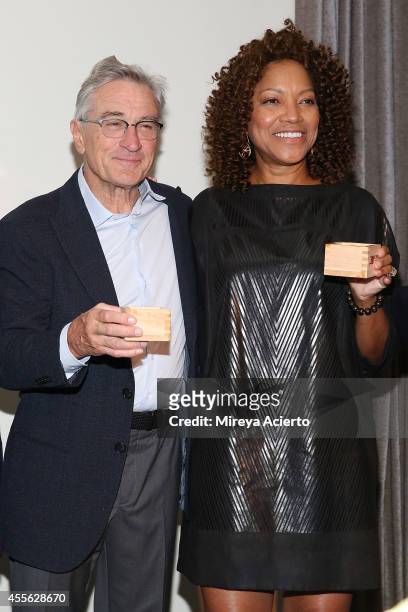 Actor Robert De Niro and wife Grace Hightower attend Nobu Celebrates 20 Years at Tribeca Rooftop on September 17, 2014 in New York City.