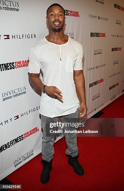 Actor Michael B. Jordan at the MEN'S FITNESS 2014 GAME CHANGERS event at Palihouse on September 17, 2014 in West Hollywood, California.