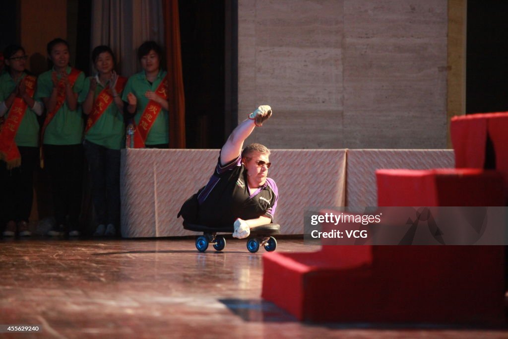 John Coutis Makes A Speech On Skateboard In Jinan