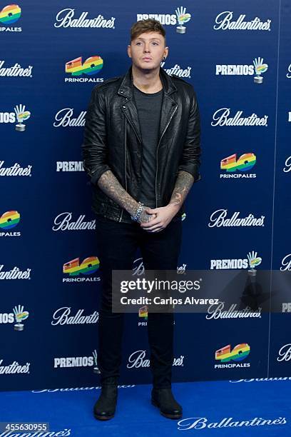 Singer James Arthur attends the "40 Principales Awards" 2013 photocall at Palacio de los Deportes on December 12, 2013 in Madrid, Spain.