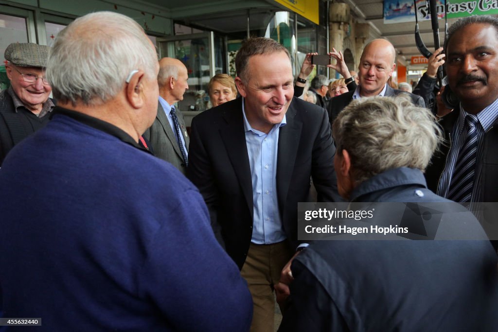 Prime Minister John Key Begins His National Party Bus Trip
