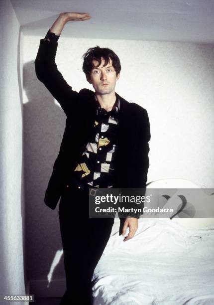 Pulp singer Jarvis Cocker, portrait, London , United Kingdom, 1991.