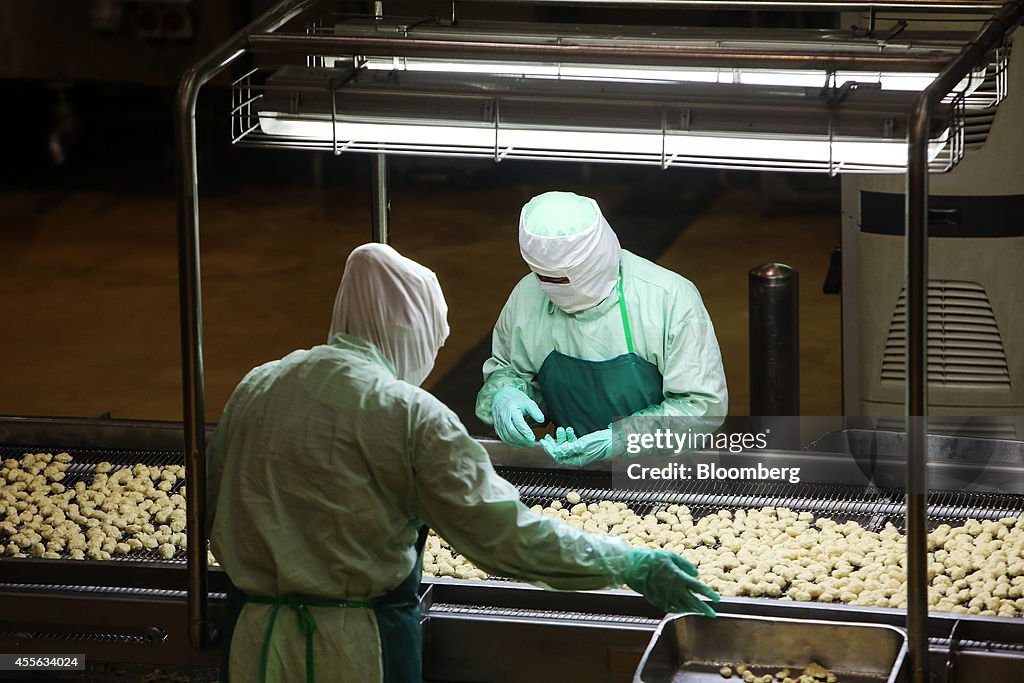 Production Inside A Charoen Pokphand Foods Pcl Chicken Processing Factory