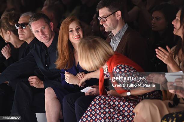 Amy Adams and Anna Wintour attend the Max Mara show during the Milan Fashion Week Womenswear Spring/Summer 2015 on September 18, 2014 in Milan, Italy.