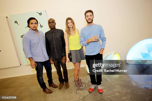 Carlos Rivera, Quam Odunsi, Christina Stockton, and Josh Gibson attend Depart Foundation preview and reception celebrating the first Los Angeles...