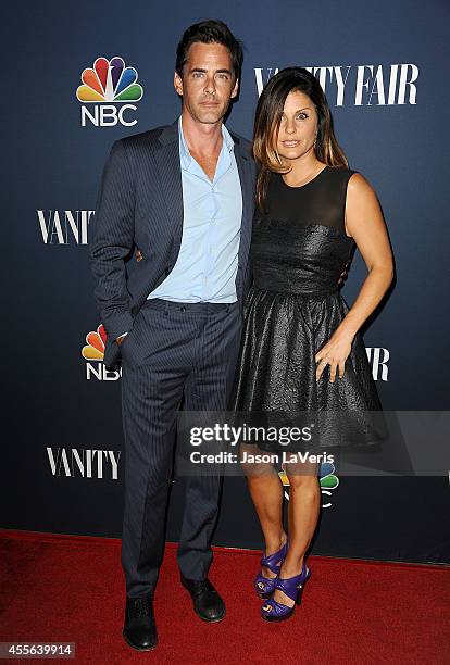 Actor Adam Kaufman and guest attend the NBC & Vanity Fair 2014 - 2015 TV season event at HYDE Sunset: Kitchen + Cocktails on September 16, 2014 in...