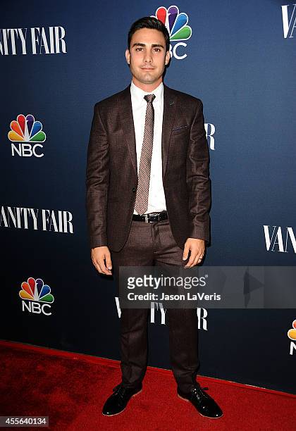 Actor Tommy Savas attends the NBC & Vanity Fair 2014 - 2015 TV season event at HYDE Sunset: Kitchen + Cocktails on September 16, 2014 in West...