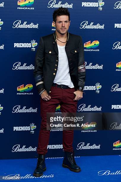 Spanish singer Pablo Lopez attends the "40 Principales Awards" 2013 photocall at Palacio de los Deportes on December 12, 2013 in Madrid, Spain.