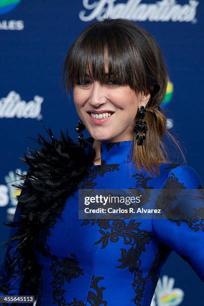 Spanish singer Mai Menesas of Nena Daconte attends the "40 Principales Awards" 2013 photocall at Palacio de los Deportes on December 12, 2013 in...